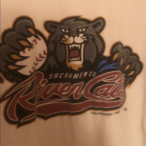 Large white Sacramento Rivercats MILB T-shirt - Picture 2 of 3